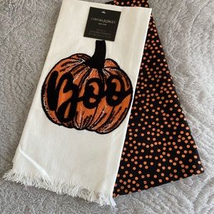 2pk Cynthia Rowley Halloween Pumpkin Dish Towels